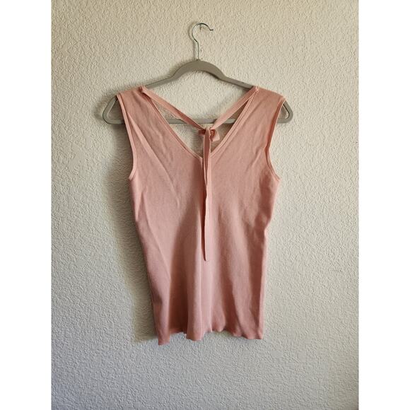 Cremieux Women's Pale Pink Basic Top M - Picture 2 of 6